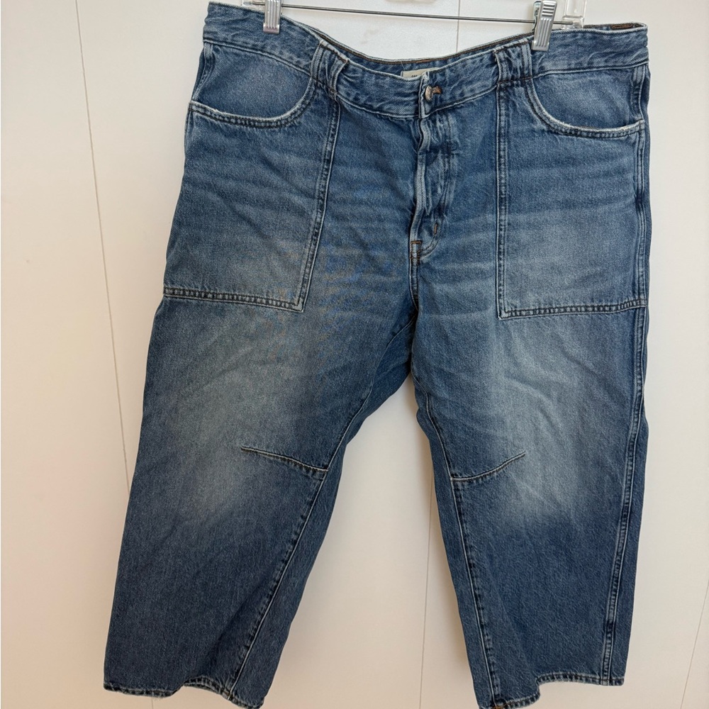 Madewell Darted Barrel Blue Jeans 33P